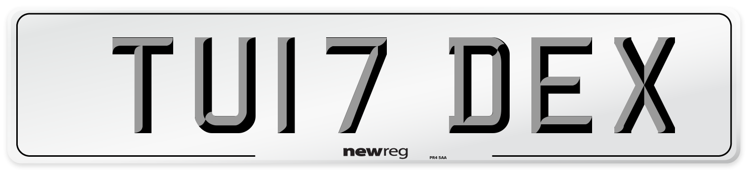 TU17 DEX Number Plate from New Reg